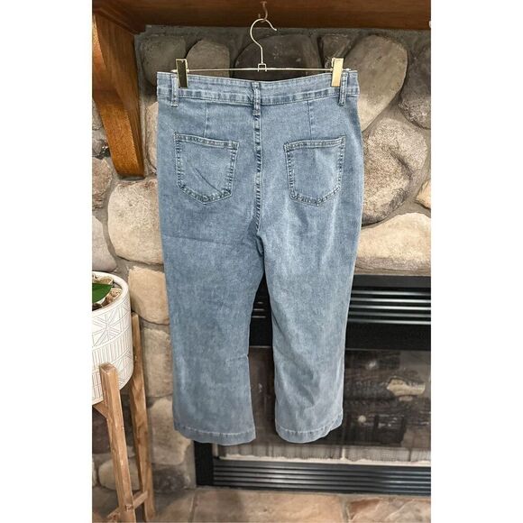 Denim cropped pants high rise - Picture 4 of 9